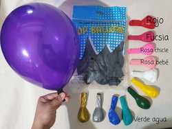 Globo pop balloon 10" latex x50u. (2211)