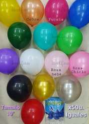 Globo pop balloon 10" latex x50u. (2211)