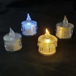 Luces LED forma de vela transparente (1635)