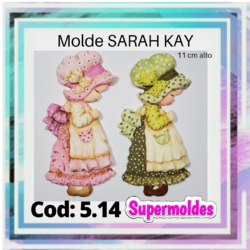 Molde de muñeca Sarah Kay 11cm alto Cod 5.14  Supermoldes