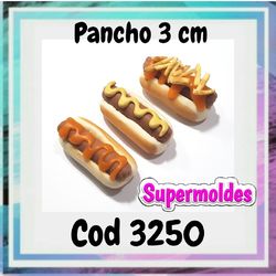 Molde de pancho (pan+salchi) 3cm cod 3250 Supermoldes