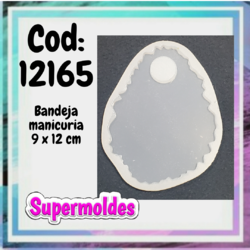 Molde para resina bandeja manicuria 9x12cm cod 12165 Supermoldes
