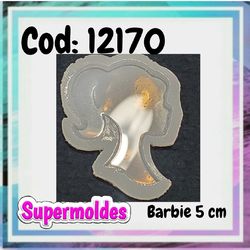 Molde para resina BARBIE 5cm cod 12170 Supermoldes