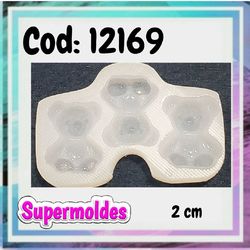 Molde para resina Osos 3u 2cm cod 12169 Supermoldes