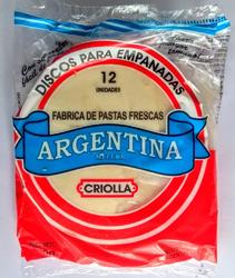 ARGENTINA Disco para Empanadas CRIOLLA x 12 Unidades