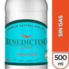 BENEDICTINO Agua SIN GAS x 500 ml (Pack Contiene 6 Unidades)