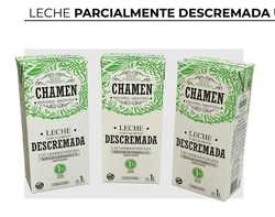 CHAMEN Leche DESCREMADA x 1 L (Pack Contiene 8 Unidades)