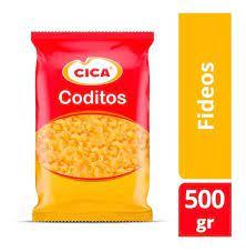 CICA Fideos CODITOS x 500 g (Pack Contiene 15 Unidades)