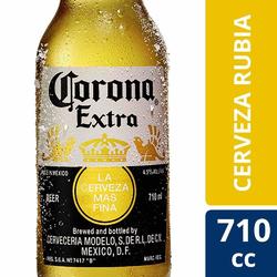 CORONA EXTRA Cerveza Rubia x 710 ml Descartable (Caja Contiene 12 Unidades)