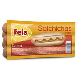 FELA Salchichas Pack x 6 unidades (Caja Contiene 24 Pack)