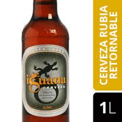 IGUANA Cerveza Rubia Botella Retornable x 1 L (Cajón Contiene 12 Unidades)