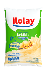 ILOLAY Yogur Bebible Descremado VAINILLA x 900 ml (Bandeja Contiene 12 Unidades)