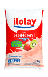ILOLAY Yogur Bebible Entero FRUTILLA-KIWI x 1 L (Caja Contiene 10 Unidades)