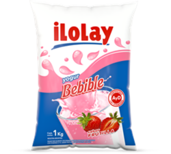 ILOLAY Yogur Bebible Entero FRUTILLA x 1 L (Caja Contiene 10 Unidades)