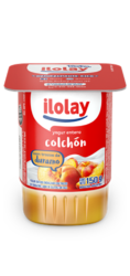 ILOLAY Yogur c/Colchon de DURAZNO x 150 g (Caja Contiene 24 Unidades)
