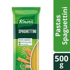 KNORR Fideos SPAGHETTINI x 500 g (Pack Contiene 20 Unidades)