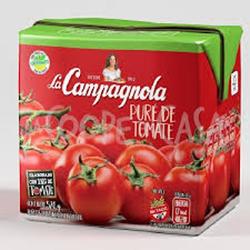 LA CAMPAGNOLA Pure de Tomate x 520 g (Pack Contiene 12 Unidades)