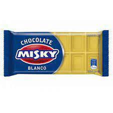 MISKY Chocolate Celofan BLANCO x 25 g (Caja Contiene 30 Unidades)