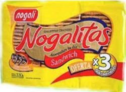 NOGALITAS Galletas Sandwich x 300 g (Caja Contiene 18 Unidades)