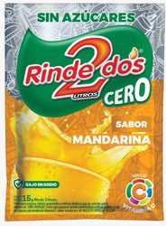 RINDE 2 Jugo en Sobre sabor MANDARINA CERO (Display contiene 20 sobres)