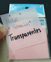 Notas adhesivas transparentes 7,5cm